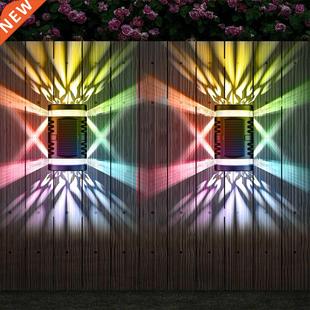 2PCS LED Solar Wall Lamp Outdoor Garden Furniture Waterproof