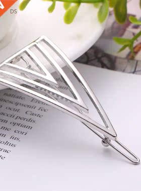 New Hair s Bow Vintage Hollow Triangle Irregular Alloy Hairp