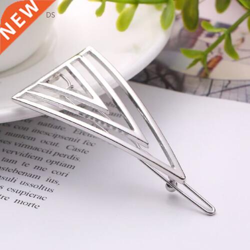 New Hair s Bow Vintage Hollow Triangle Irregular Alloy Hairp