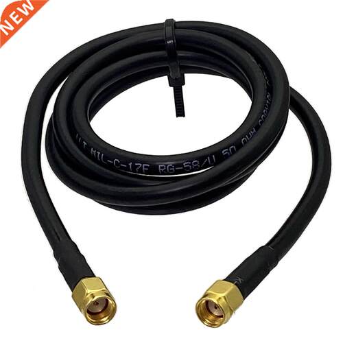 1pcs RG58 RP SMA Male Jack to RP SMA Male Jack Crimp Wire Te