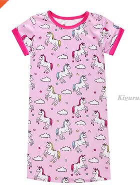 Pink Girl Kids Girls Night Dress Summer Nightgown Girl Unico