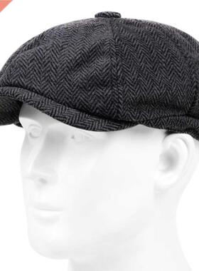 Fashion Wool Newsboy Caps Men Herringbone Flat Caps Women Co
