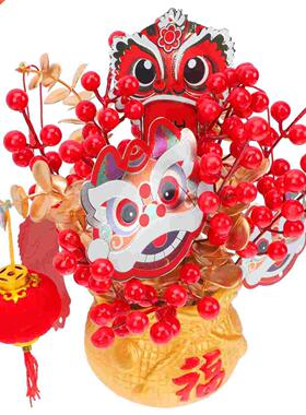 1 Set Decorative New Year Fake Bonsai Imitated Spring
