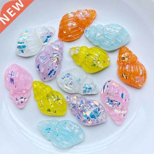 20cs Mix colo Lovely Shell Conch Shae esin hinestone Fl