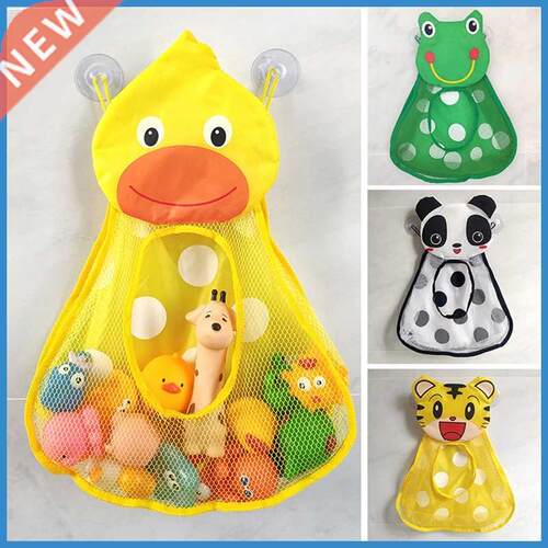 Baby Bath Toys Cute Duck Frog Mesh Net Toy Storage Bag Stron