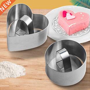 Cake Mold Stainless Steel Round Dessert Mousse With Pusher