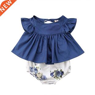 Citgeett Summer 2PCS Newborn Baby Girls Floral Tops Dress Sh