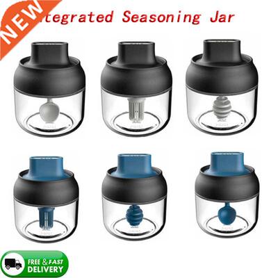 Glass Spice Box Spoon And Lid Integrated Spice Jar Combinati