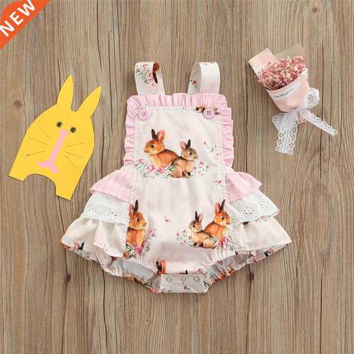 Newborn Baby Girls Romper Baby Summer Clothing Toddler Rabbi