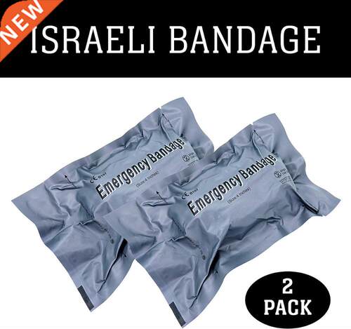 2 PACK Israeli 4” / 6'' Emergency Compression Bandage Batt