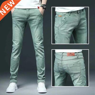 Brand Mens Cored Jeans Sretch Skinny Jeans Men Fashion Cas