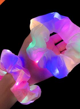 2020 New Arrival Girls LED Luminous Scrunchies Hairand Pony
