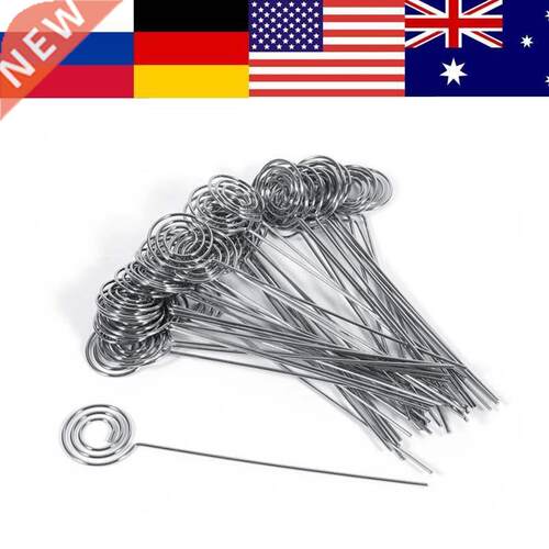 50Pcs Silver Metal Wires Photo Card Picture Memo Paper Note