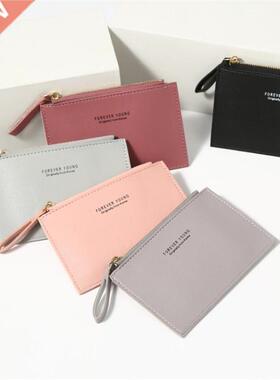 New Women Wallets Zipper PU Leather Coin Purse Mini Key Chai