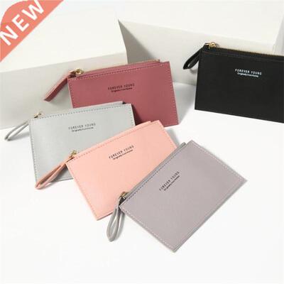 New Women Wallets Zipper PU Leather Coin Purse Mini Key Chai