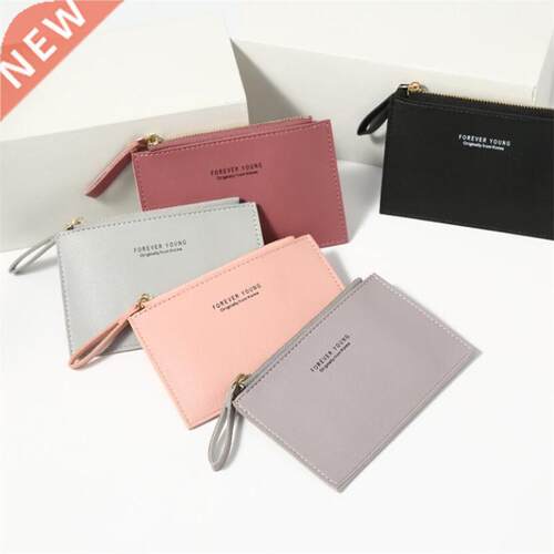 New Women Wallets Zipper PU Leather Coin Purse Mini Key Chai