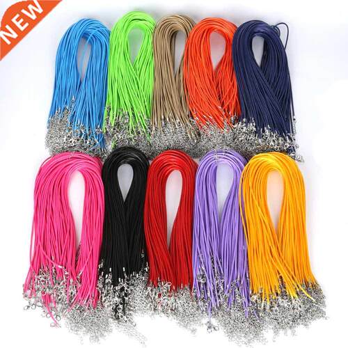 10Pcs 1.5mm 2mm Cotton Waxed Cord Adjustable Braided Rope St