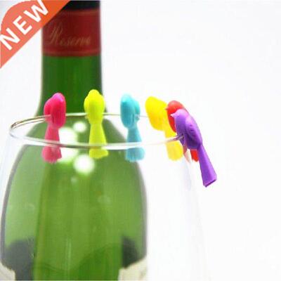 6Pcs/Set Drinking Cup Identifier Sign Mrk Food Grde