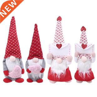 Valentine's Day Love Heart Envelope Faceless Doll Gnome Plu