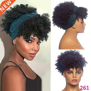 Amir ort Blonde Black Kinky Curly Headband Wig Synthetic T