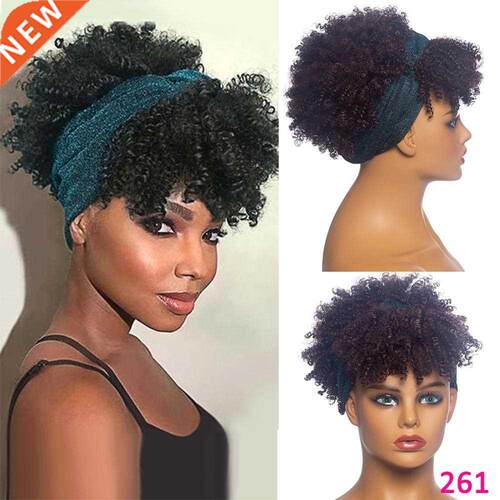 Amir ort Blonde Black Kinky Curly Headband Wig Synthetic T
