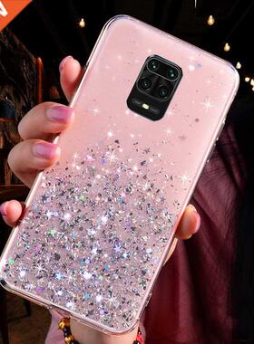 Transparent Bling Glitter Case Xiaomi Redmi Note 9S 9 S Cas