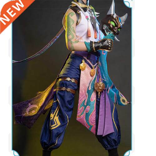 Anime Genin Impact Xiao Cosplay Costume Carnival Halloween