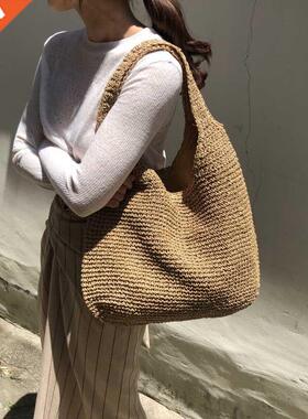 Fashion Straw Women Shoulder Bags Paper Woven Female Handbag