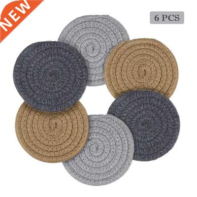 6 Pcs Coasters For Drinks Absorbent Handmade Braided