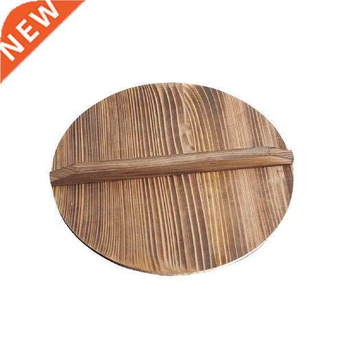 Pan Cover Anti Spillover Cooking Round Wood Wok Lid