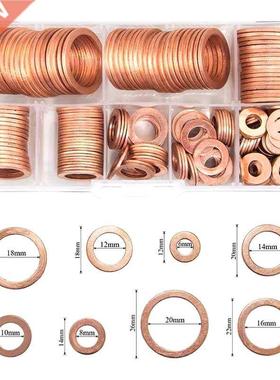150PC Copper Washer Oil Seal Gasket M20 Flat Washer O-Ring S