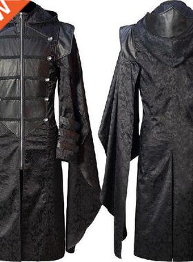 Wanchristmas Cos Men's Steam Retro Outfit Uniform Black