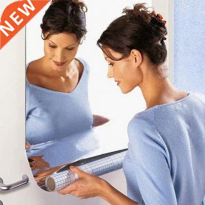 0.1mm 50x100cm Slver Mrror Wall Stckers Lvng Room Wall