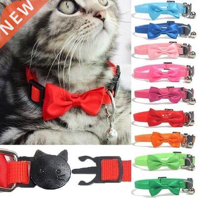 Fashion new pet bow collar nylon webbing multicolor adjustab