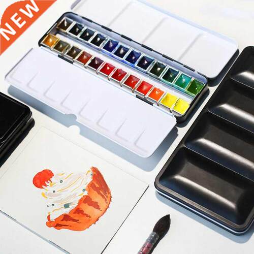 Empty Full/Half Pan White Half Pans Paint Plastic Watercolor