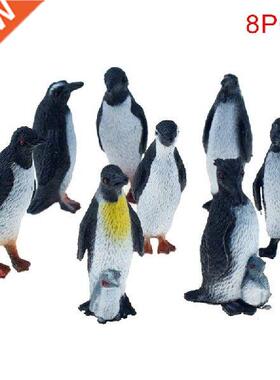 8PCS/SET Simulation Penguin Multiple Modeling Animal Figure