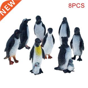 8PCS/SET Simulation Penguin Multiple Modeling Animal Figure