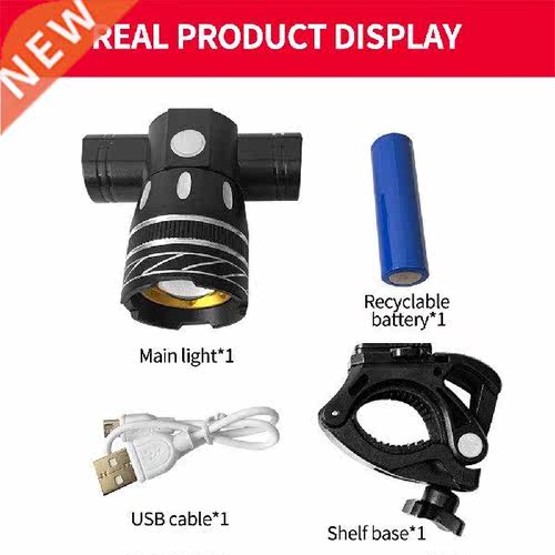 USB Charging Bike Headlight Waterproof Bicycle Front Light