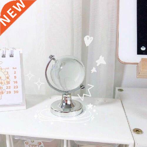 Rotatable Earth Globe Ball Transparent Artificial Crystal