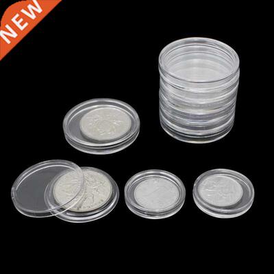 10pcs/lot Transparent Plastic Coin Holder Coin Collecting Bo