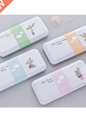 18.8x8.2cm Metal Hinged Pencil Pen Box Rectangular Empty