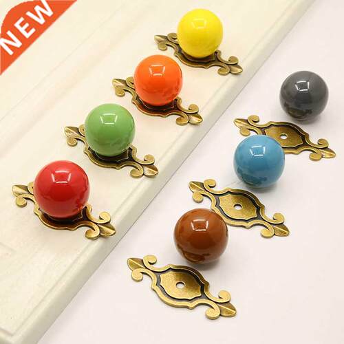 Colored Ceramic Desk Drawer Knobs Cabinet Cupboard Handles