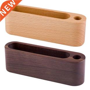 Black Walnut Beech Wood ID Name Cards Stand Office Desk Wood