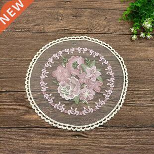Round Dining Table Embroidery Craft Placemat European Style