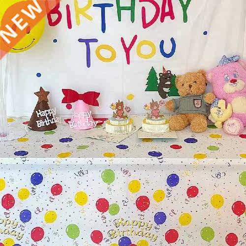 Ins Colorful Balloon Tablecloth Home Dining Table Cloth