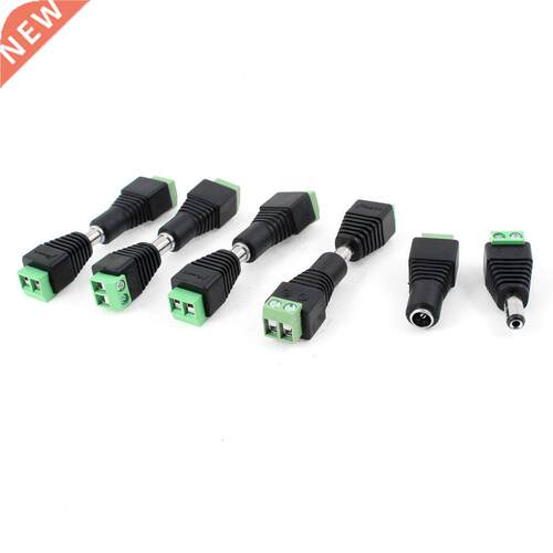 10 Pcs CCTV Cameras 2.1mm x 5.5mm Female Male DC Power Plug