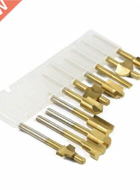 10pcs Set Box 3mm HSS Titnium Router Bits Wood Milling