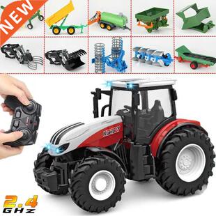 1/24 RC Tractor Trailer with LED Headlight,Farm Toys Set 2.4