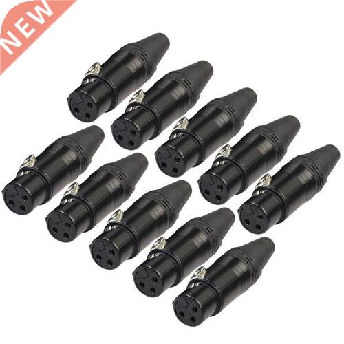 10pcs DIY Microphone XLR 3Pin Female Connector Cable Solder