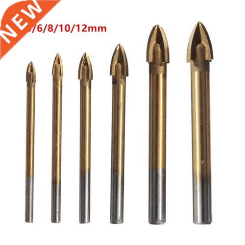 4-12mm Cross Tile Drill Bits Titanium Carbide Ceramic Wood G